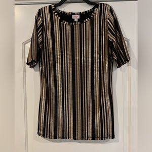 Lularoe Elegant Gold and Black Gigi in Size Large